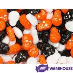 Orange, Black & White Candy Skulls: 5LB Bag -Candy Promotion Shop orange black and white candy skulls 5lb bag candy warehouse 3