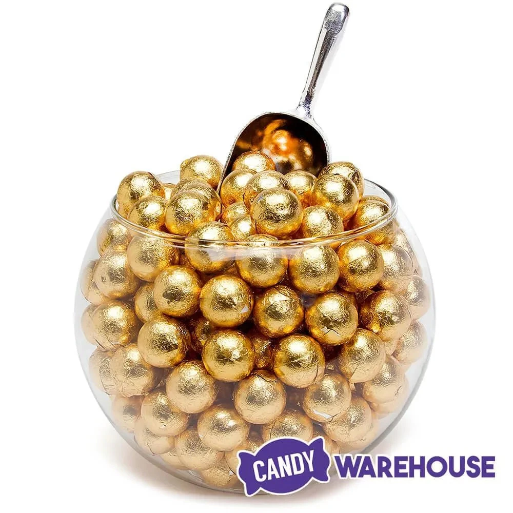 Palmer Foiled Caramel Filled Chocolate Candy Balls - Gold: 5LB Bag 5 Palmer Foiled Caramel Filled Chocolate Candy Balls - Gold: 5LB Bag - Image 3