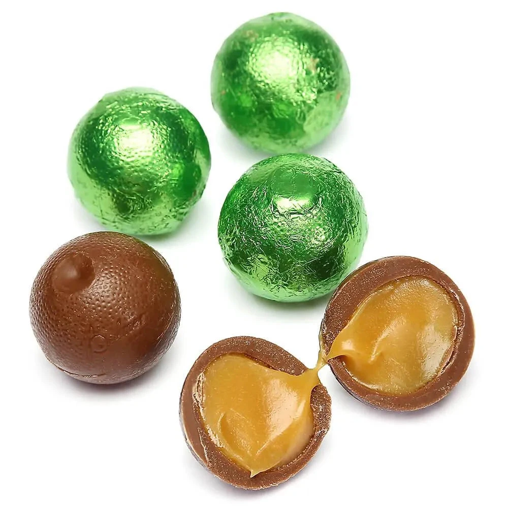 Palmer Foiled Caramel Filled Chocolate Candy Balls - Kiwi Green: 5LB Bag 3 Palmer Foiled Caramel Filled Chocolate Candy Balls - Kiwi Green: 5LB Bag