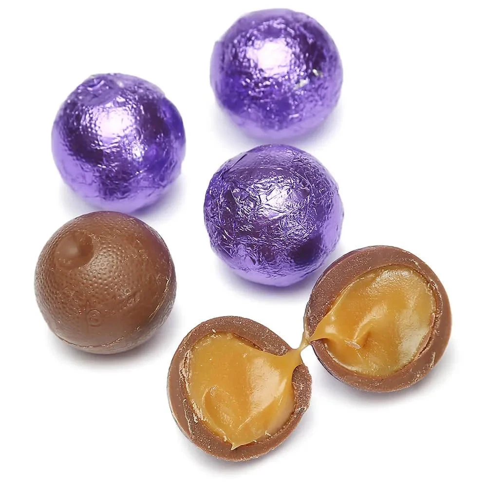 Palmer Foiled Caramel Filled Chocolate Candy Balls - Purple: 5LB Bag 3 Palmer Foiled Caramel Filled Chocolate Candy Balls - Purple: 5LB Bag
