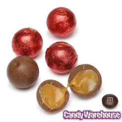 Palmer Foiled Caramel Filled Chocolate Candy Balls - Red: 5LB Bag -Candy Promotion Shop palmer foiled caramel filled chocolate candy balls red 5lb bag candy warehouse 3
