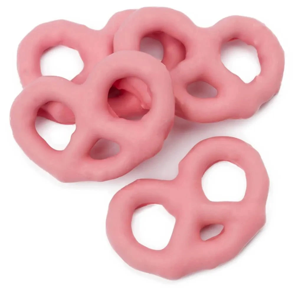 Pink Yogurt Covered Mini Pretzels: 9-Ounce Tub 3 Pink Yogurt Covered Mini Pretzels: 9-Ounce Tub