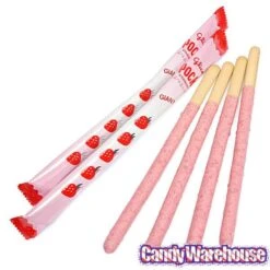 Pocky - Giant Strawberry Cream Covered Biscuit Sticks Packs: 15-Piece Box -Candy Promotion Shop pocky giant strawberry cream covered biscuit sticks packs 15 piece box candy warehouse 3
