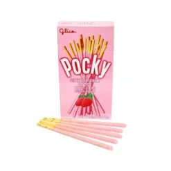 Candy Promotion Shop 5 Pocky - Strawberry Cream Covered Biscuit Sticks Packs: 10-Piece Box