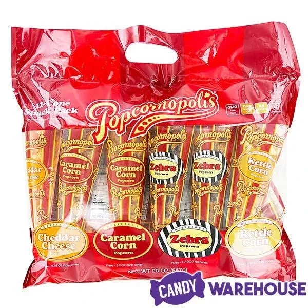 Popcornopolis Mini Cones Assorted Popcorn Packs: 12-Piece Bag 9 Popcornopolis Mini Cones Assorted Popcorn Packs: 12-Piece Bag - Image 7