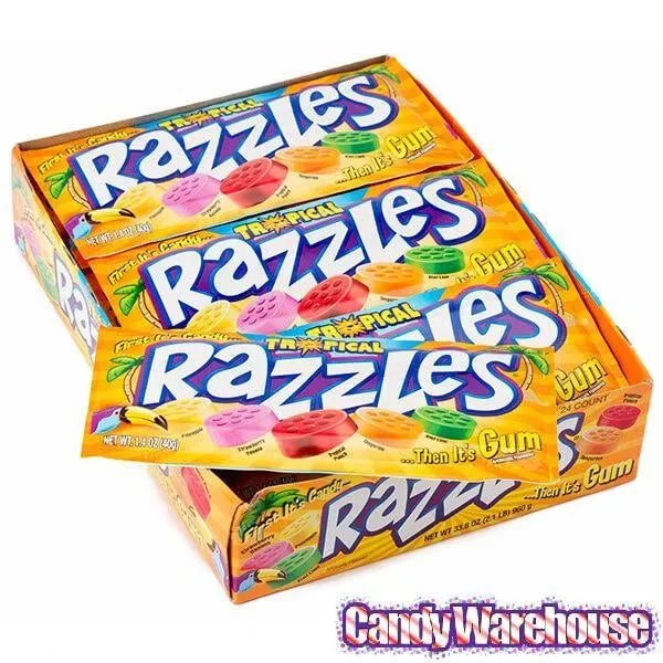 Razzles Candy Packs - Tropical: 24-Piece Box 5 Razzles Candy Packs - Tropical: 24-Piece Box - Image 3