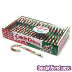 Red - White - Green Peppermint Candy Canes: 18-Piece Box -Candy Promotion Shop red white green peppermint candy canes 18 piece box candy warehouse 4