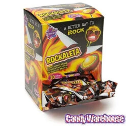 Rockaleta Gum Centered Chili Lollipops: 30-Piece Display -Candy Promotion Shop rockaleta gum centered chili lollipops 30 piece display candy warehouse 3