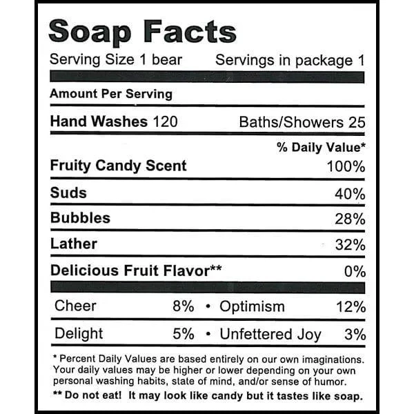 Scented Gummy Bear Soap - Lemon 4 Scented Gummy Bear Soap - Lemon - Image 2