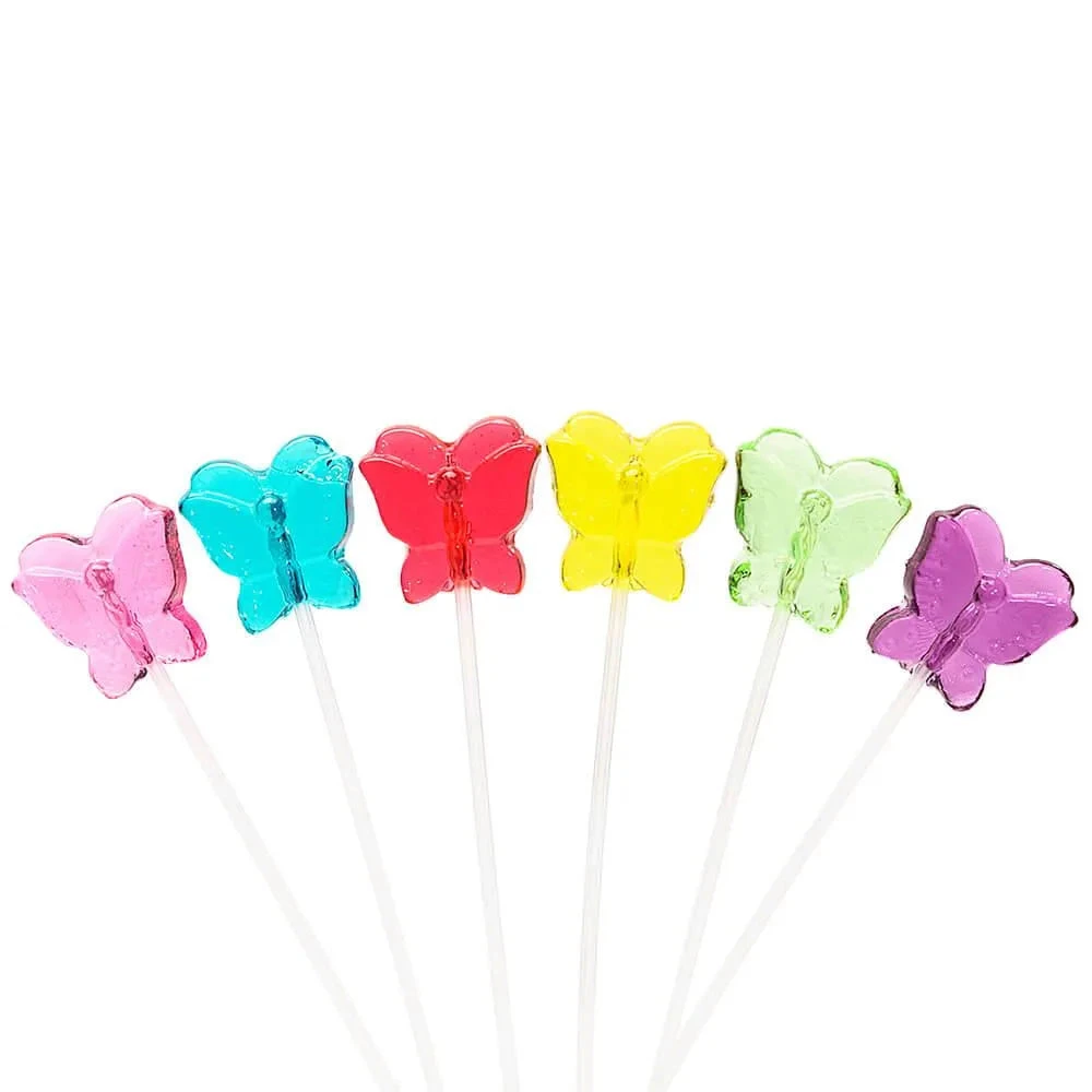 Sparkle Candy Butterfly Lollipops: 100-Piece Bag 3 Sparkle Candy Butterfly Lollipops: 100-Piece Bag