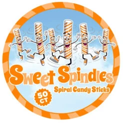Sweet Spindles Mini Hard Candy Sticks - Orange: 50-Piece Jar -Candy Promotion Shop sweet spindles mini hard candy sticks orange 50 piece jar candy warehouse 4