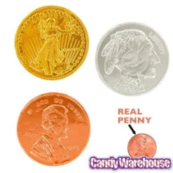 Thompson Foiled Extra Large Milk Chocolate Coins: 72-Piece Tub -Candy Promotion Shop thompson foiled extra large milk chocolate coins 72 piece tub candy warehouse 4