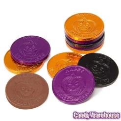 Thompson Foiled Milk Chocolate Halloween Coins: 5LB Bag -Candy Promotion Shop thompson foiled milk chocolate halloween coins 5lb bag candy warehouse 3