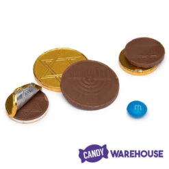 Thompson Hanukkah Gelt Gold Foiled Milk Chocolate Coins 1-Ounce Mesh Bags: 30-Piece Tub -Candy Promotion Shop thompson hanukkah gelt gold foiled milk chocolate coins 1 ounce mesh bags 30 piece tub candy warehouse 3
