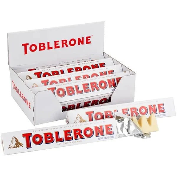 Toblerone White Chocolate Bars: 20-Piece Box 3 Toblerone White Chocolate Bars: 20-Piece Box