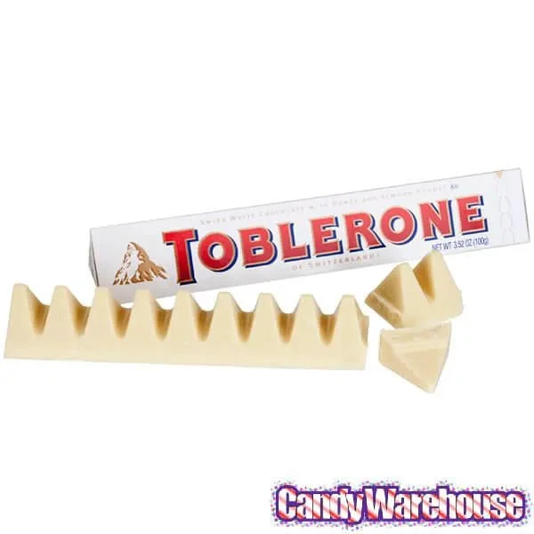 Toblerone White Chocolate Bars: 20-Piece Box 4 Toblerone White Chocolate Bars: 20-Piece Box - Image 2