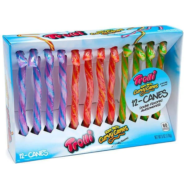 Trolli Curvy Crawler Candy Canes: 12-Piece Box 3 Trolli Curvy Crawler Candy Canes: 12-Piece Box