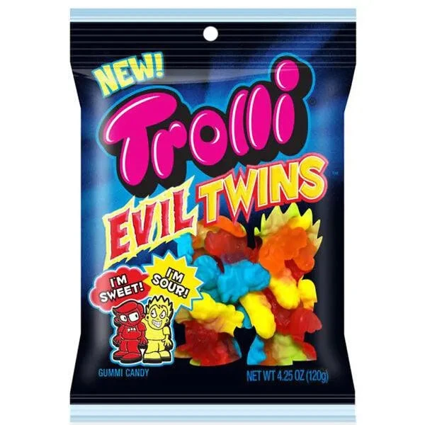 Trolli Evil Twins Sweet And Sour Gummy Candy: 3LB Box 3 Trolli Evil Twins Sweet And Sour Gummy Candy: 3LB Box