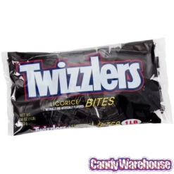 Twizzlers Licorice Bites - Black: 16-Ounce Bag -Candy Promotion Shop twizzlers licorice bites black 16 ounce bag candy warehouse 2