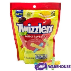 Twizzlers Sour Mini Twists Licorice Candy: 8-Ounce Bag -Candy Promotion Shop twizzlers sour mini twists licorice candy 8 ounce bag candy warehouse 4