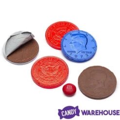 USA Patriotic Foiled Milk Chocolate Coins: 1LB Bag -Candy Promotion Shop usa patriotic foiled milk chocolate coins 1lb bag candy warehouse 3