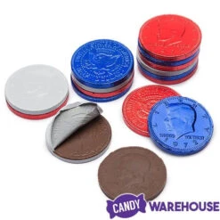 USA Patriotic Foiled Milk Chocolate Coins: 1LB Bag -Candy Promotion Shop usa patriotic foiled milk chocolate coins 1lb bag candy warehouse 4