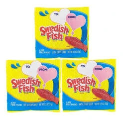 Valentine Swedish Fish Candy Treat Size Packs: 25-Piece Bag