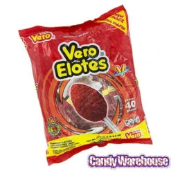 Vero Elotes Chili Lollipops: 40-Piece Bag -Candy Promotion Shop vero elotes chili lollipops 40 piece bag candy warehouse 3