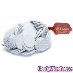 White Foiled Milk Chocolate Coins: 1LB Bag -Candy Promotion Shop white foiled milk chocolate coins 1lb bag candy warehouse 3