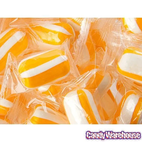 YumJunkie Sassy Cylinders Orange Striped Hard Candy: 5LB Bag 4 YumJunkie Sassy Cylinders Orange Striped Hard Candy: 5LB Bag - Image 2